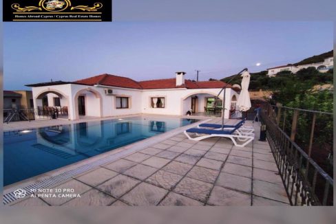 Nice 3 Bedroom Villa With Beautiful Sea And Mountain Views Location Yesiltepe Alsancak Girne (For Rent) North Cyprus KKTC TRNC