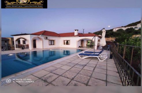 Nice 3 Bedroom Villa With Beautiful Sea And Mountain Views Location Yesiltepe Alsancak Girne (For Rent) North Cyprus KKTC TRNC