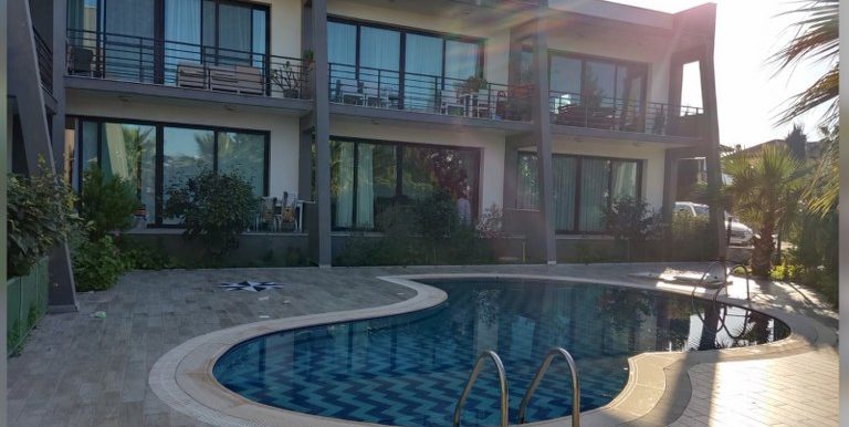Nice 1 Bedroom Apartment For Rent location Lapta Coastal Walkway (Lapta Yuruyus Yolu) Girne (Communal Swimming Pool) North Cyprus KKTC TRNC