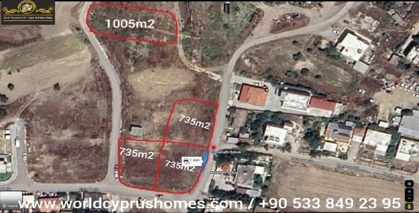 4 Plots For Sale Location Hamitkoy Lefkosa (With Building Permission)(Turkish Title Deeds)