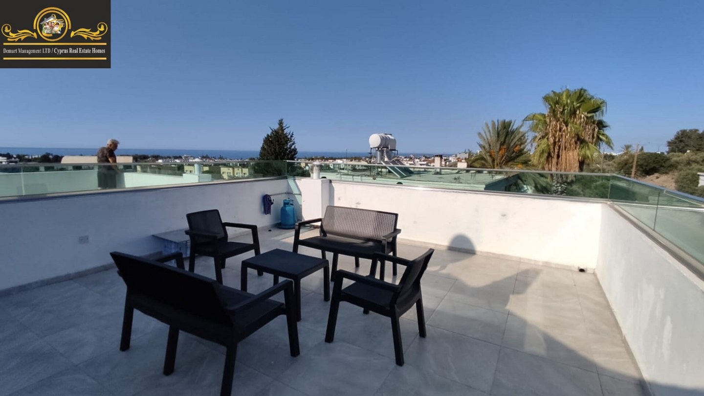 Nice 1 Bedroom Terrace Apartment For Rent Location Zeytinlik Girne (Sea Mountains View) North Cyprus KKTC TRNC