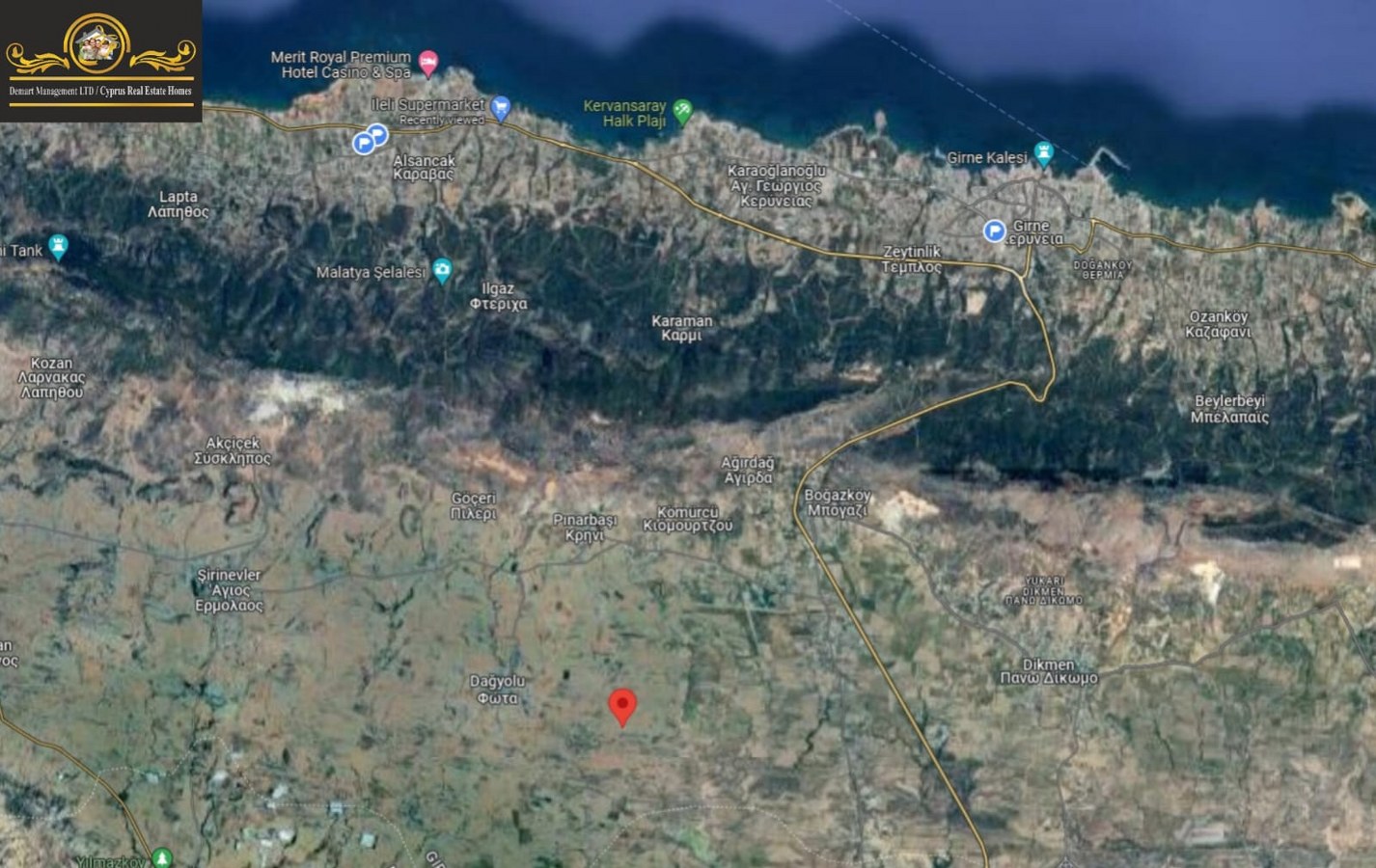 17060m2 Land For Sale Location Pınarbaşı Girne (Turkis Title Deeds) North Cyprus KKTC TRNC