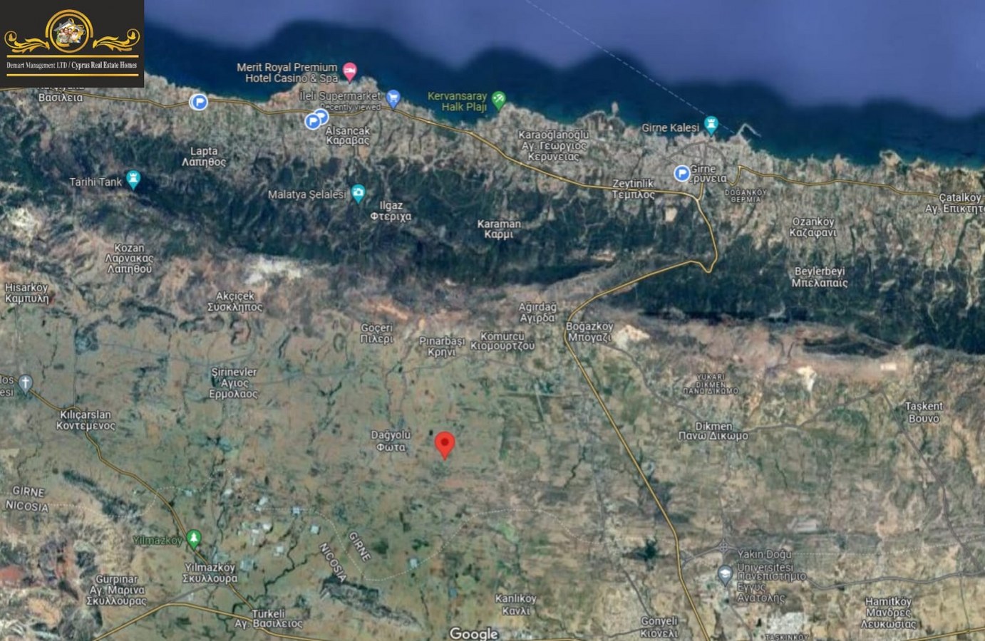 12042m2 Land For Sale Location Pınarbaşı Girne (Turkis Title Deeds) North Cyprus KKTC TRNC