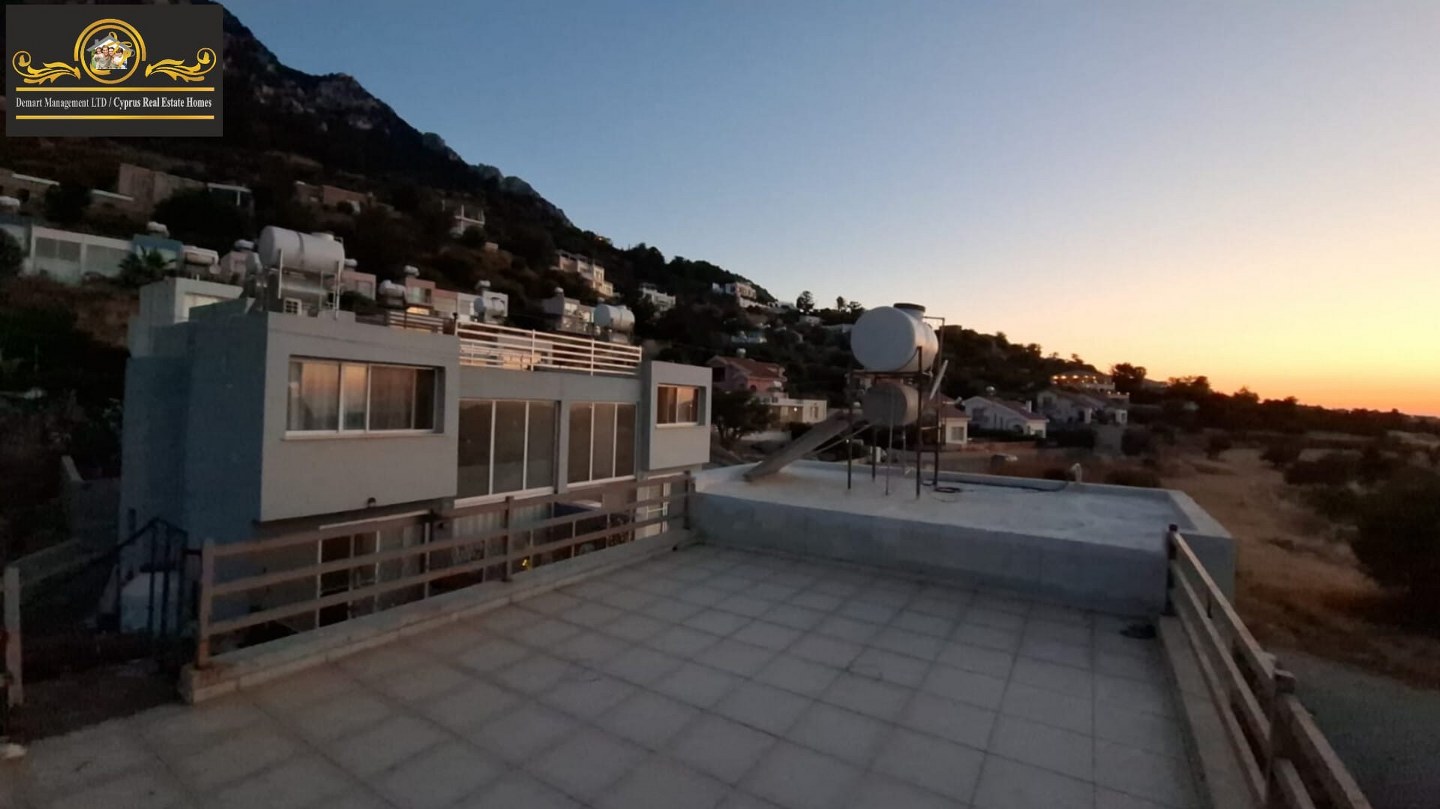 1 Bedroom Semi Detached Villa For Rent Location Karsiyaka Girne (Beautiful Sea And Mountain Panoramic) North Cyprus KKTC TRNC